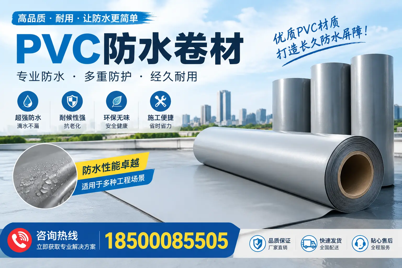 什么是pvc防水卷材?岳阳消费者需了解的基础知识