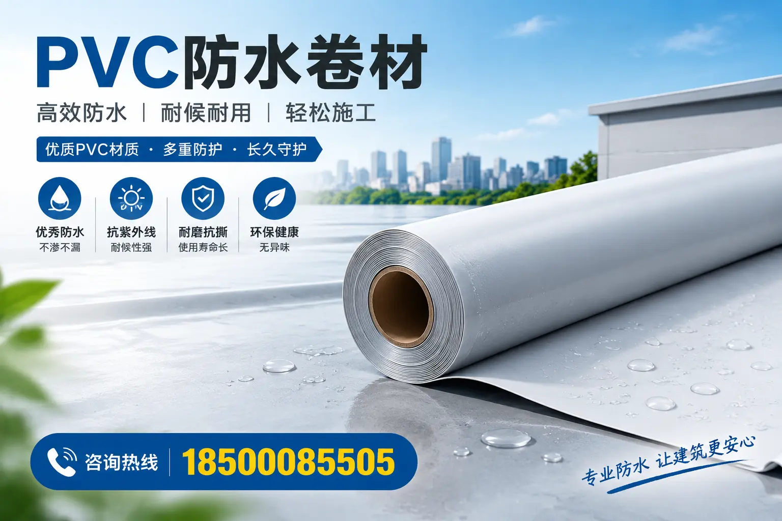 选择PVC防水卷材时需关注的技术参数，岳阳指南